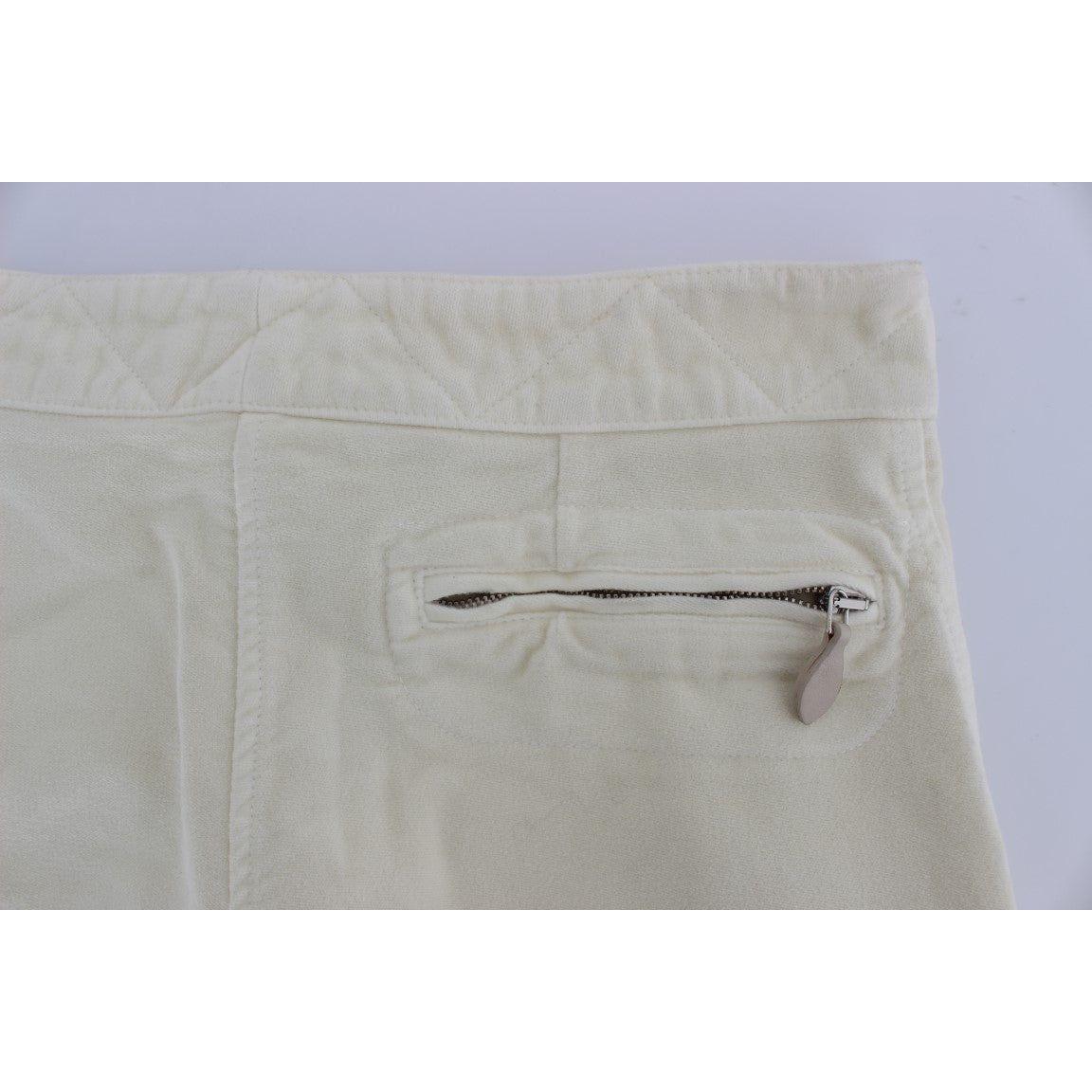 Ermanno Scervino Beige Cotton Capri Cropped Cargo Pants Jeans & Pants