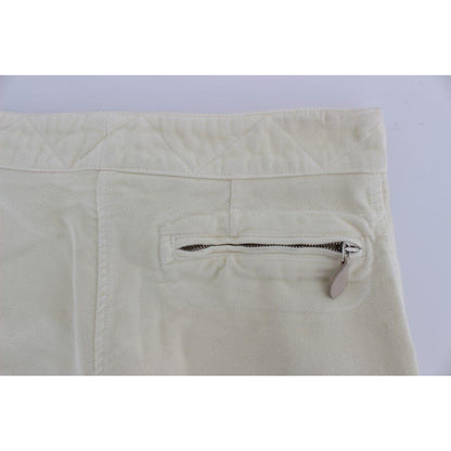 Ermanno Scervino Beige Cotton Capri Cropped Cargo Pants Jeans & Pants
