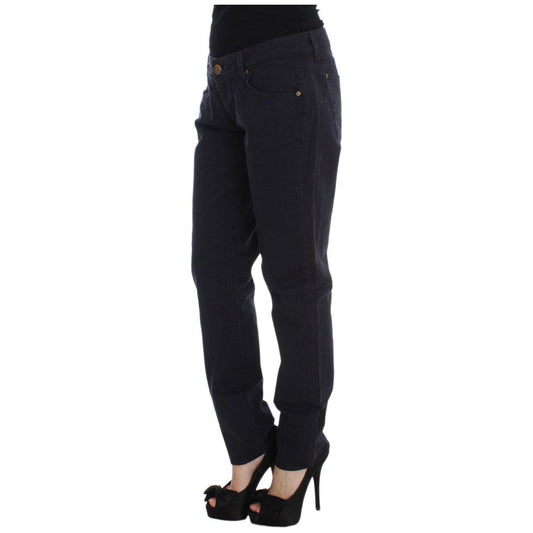 Ermanno Scervino Chic Casual Fit Italian Designer Jeans Jeans & Pants Ermanno Scervino Black