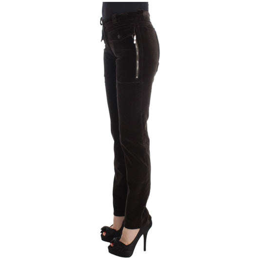 Ermanno Scervino Slim Fit Italian Cotton Pants Ermanno Scervino Black