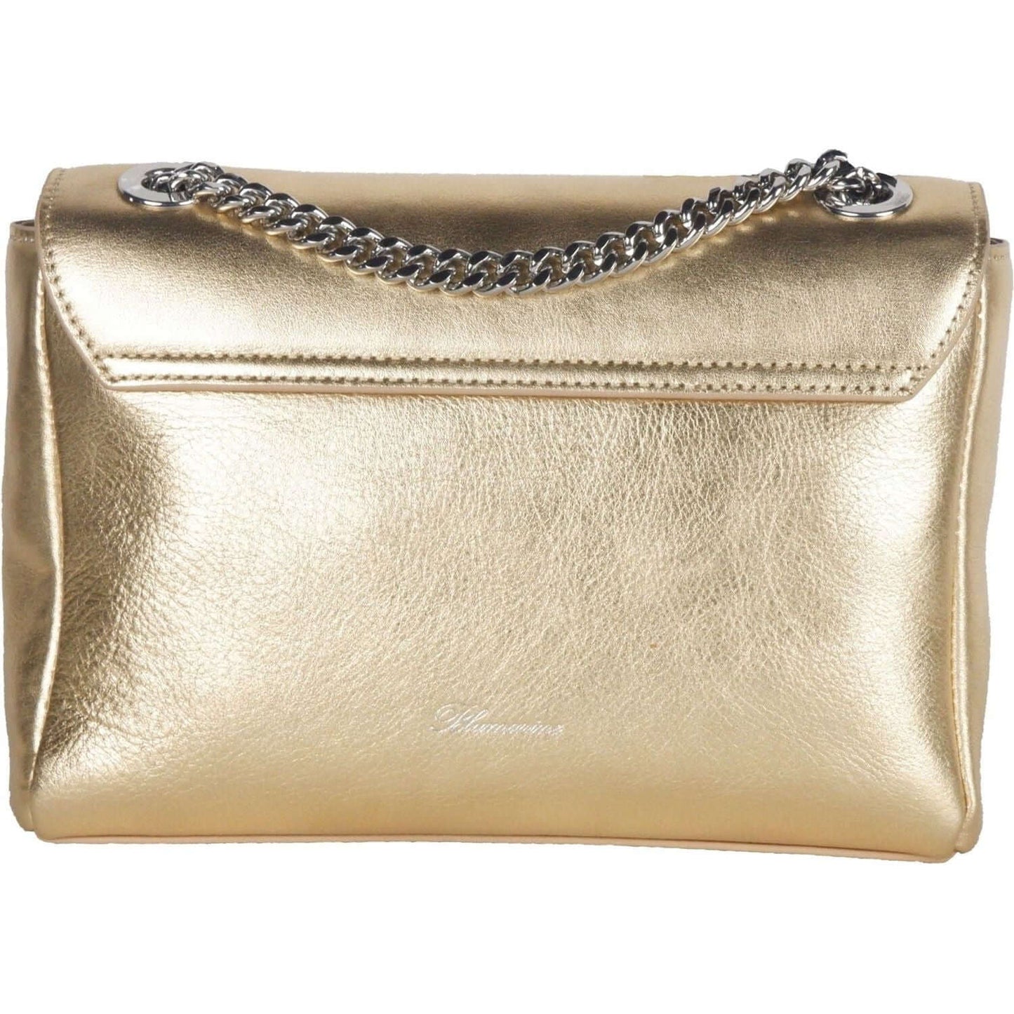 Blumarine Gold Leather Shoulder Women Bag B97.002-FBB-340