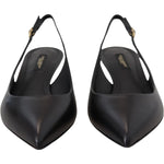 Dolce & Gabbana Elegant Black Leather Slingback Pumps Dolce & Gabbana Dark Slate Gray