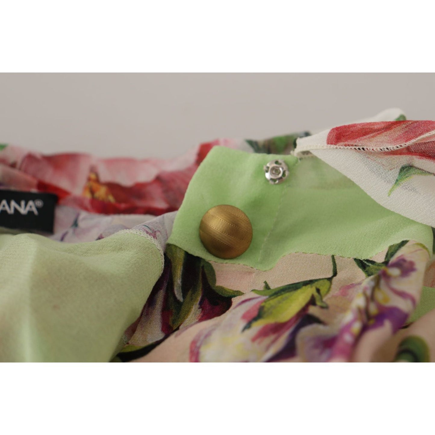 Dolce & Gabbana Elegant Floral Patchwork Silk Blouse Dolce & Gabbana Rosy Brown