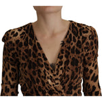 Dolce & Gabbana Elegant V-Neck A-Line Maxi Dress in Brown Dolce & Gabbana Black