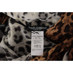 Dolce & Gabbana Elegant V-Neck A-Line Maxi Dress in Brown Dolce & Gabbana Black