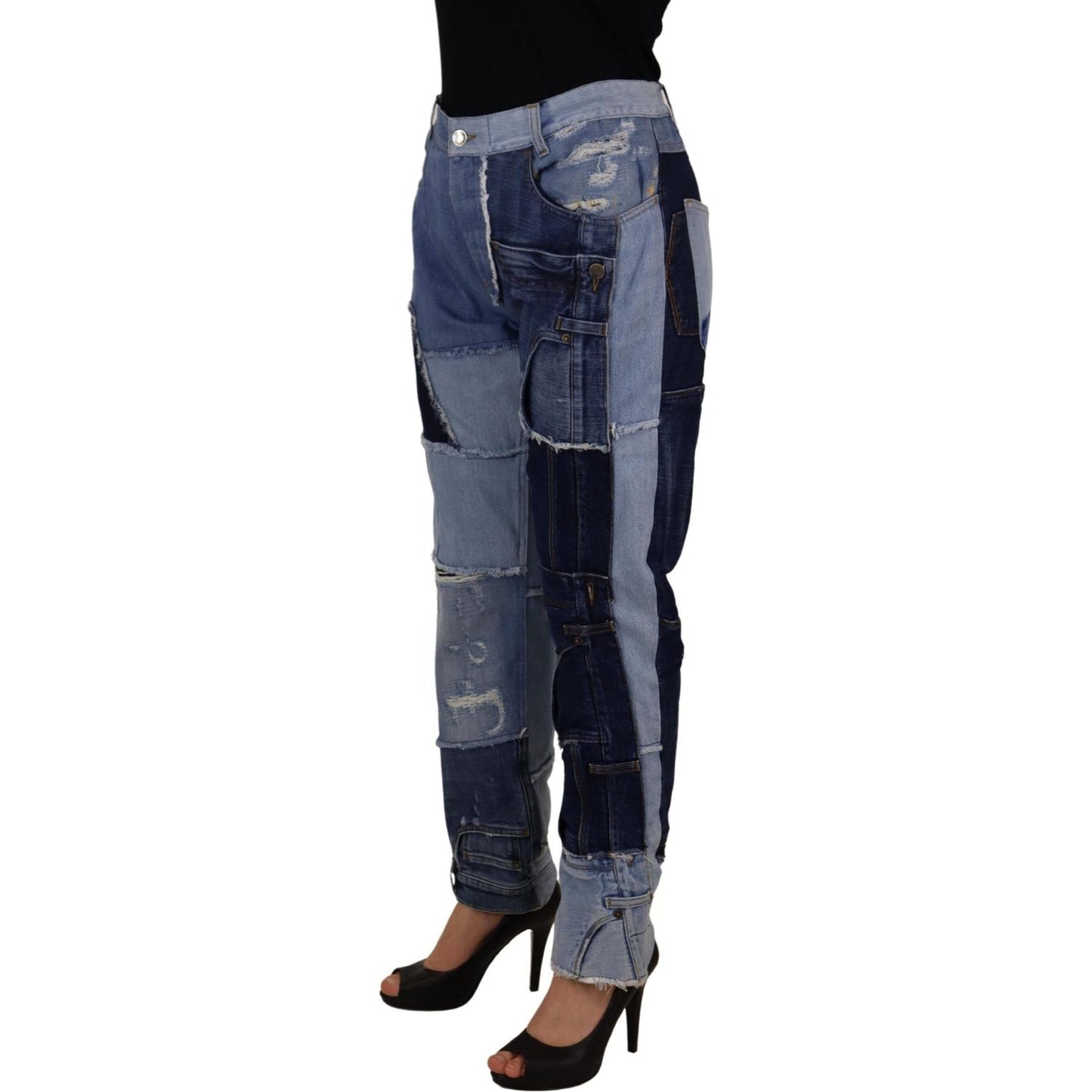 Dolce & Gabbana High Waist Skinny Couture Jeans Dolce & Gabbana Dark Slate Gray