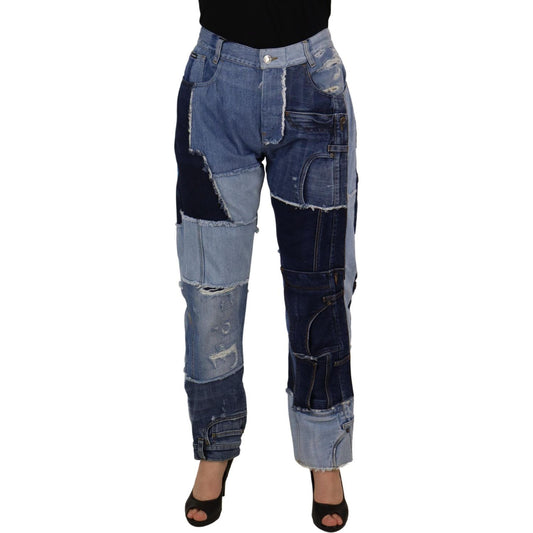 Dolce & Gabbana High Waist Skinny Couture Jeans Dolce & Gabbana Dark Slate Gray