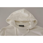 Dolce & Gabbana White Hoodie Pullover Embroidered Sweater TSH7849- 40