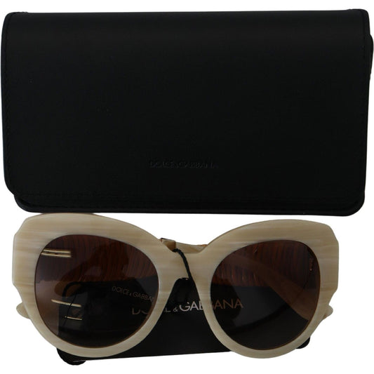 Dolce & Gabbana Beige Chic Acetate Women's Sunglasses Dolce & Gabbana Black