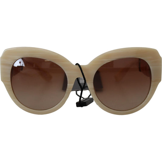 Dolce & Gabbana Beige Chic Acetate Women's Sunglasses Dolce & Gabbana Dim Gray
