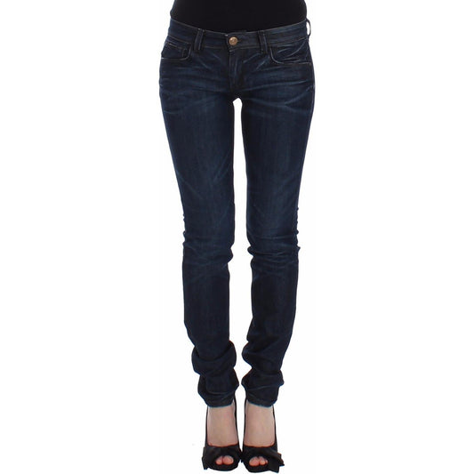 Ermanno Scervino Chic Dark Blue Skinny Jeans Ermanno Scervino Dark Slate Gray