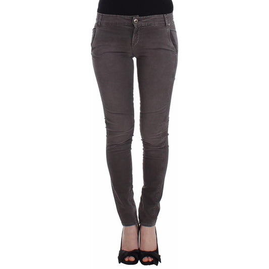 Ermanno Scervino Chic Gray Slim Leg Jeans - Elegance Meets Comfort Ermanno Scervino Dark Slate Gray
