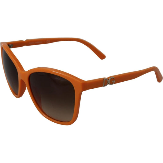 Dolce & Gabbana Chic Orange Round Sunglasses for Women Dolce & Gabbana Saddle Brown