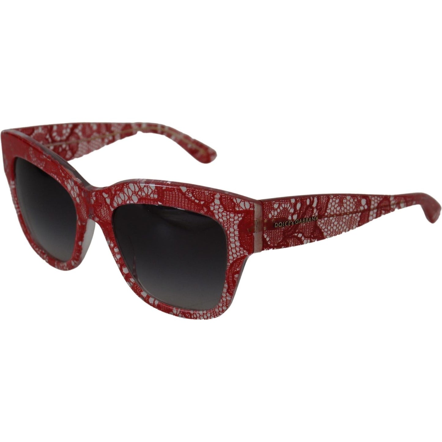 Dolce & Gabbana Red Lace Acetate Rectangle Shades DG4231Sunglasses