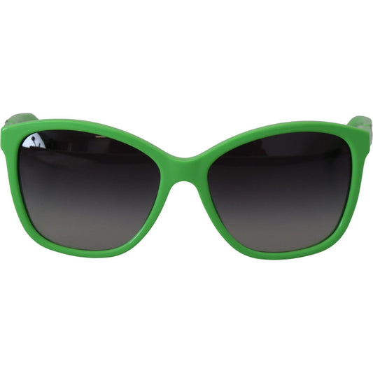Dolce & Gabbana Chic Green Acetate Round Sunglasses Dolce & Gabbana Dark Slate Gray