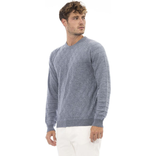 Alpha Studio Sweaters Sweaters Alpha Studio Light Slate Gray