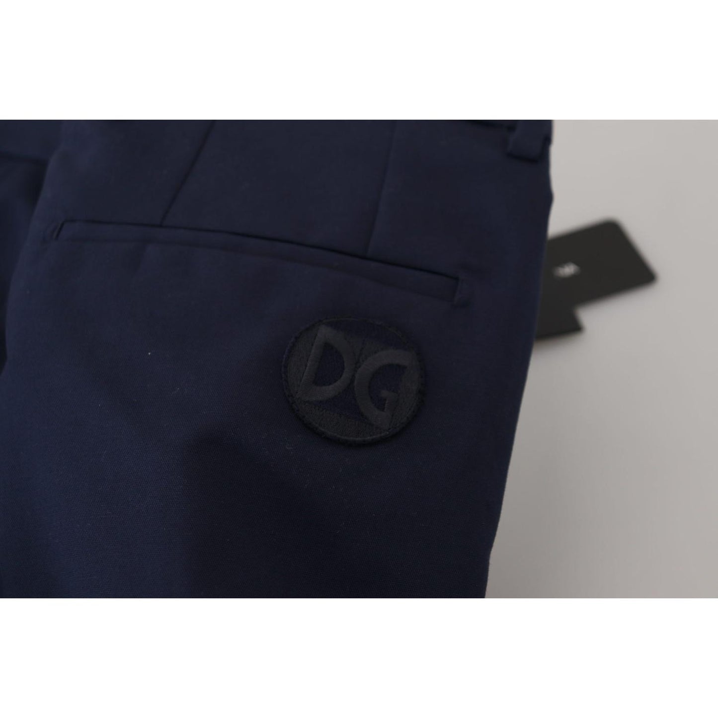 Dolce & Gabbana Blue Linen Cotton Slim Trousers Chinos Pants PAN73341- 52