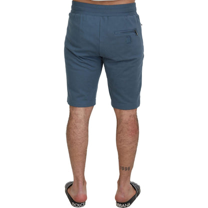 Dolce & Gabbana Blue Cotton Bermuda Casual Mens Shorts Shorts