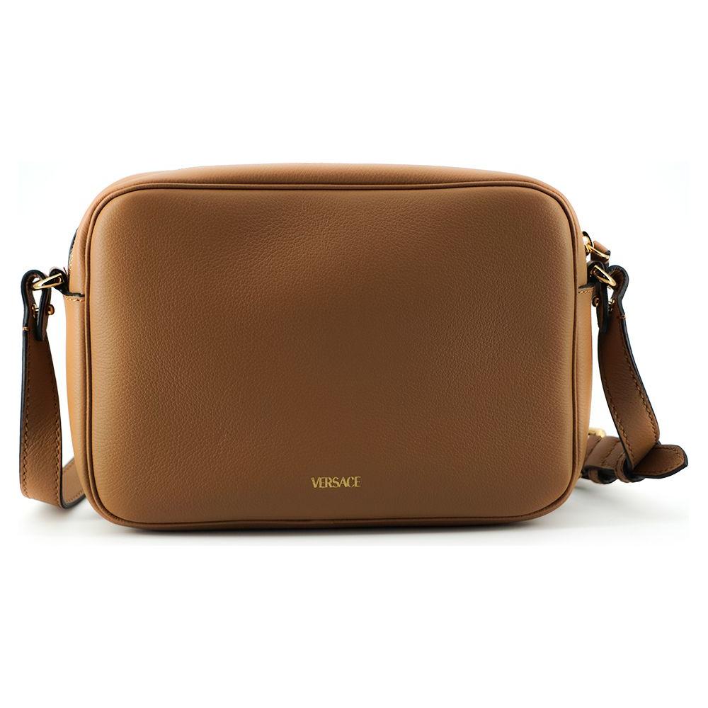 优雅棕色皮革相机包单肩包