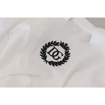 Dolce & Gabbana White Short Sleeve V-neck Cotton Top Blouse T-shirt TSH83004- 42