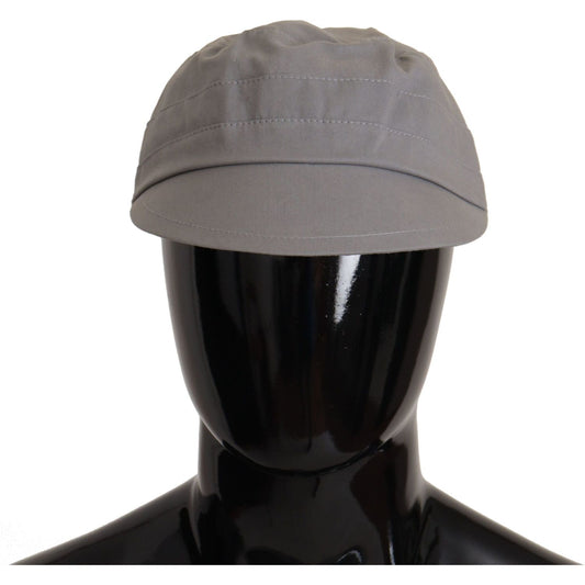 Dolce & Gabbana Elegant Gray Newsboy Cap - Classic Accessory Dolce & Gabbana Black