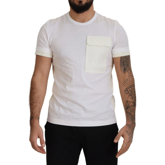 Dolce & Gabbana White Flap Pocket Short Sleeves T-shirt TSH8171- 48