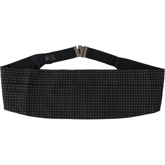 Dolce & Gabbana Elegant Silk Polka Dot Cummerbund Dolce & Gabbana Black