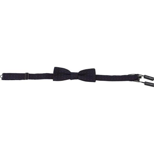 Dolce & Gabbana Elegant Silk Patterned Bow Tie Dolce & Gabbana Dark Slate Gray