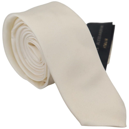 Daniele Alessandrini Exclusive Silk Bow Tie in Off White Daniele Alessandrini Gray