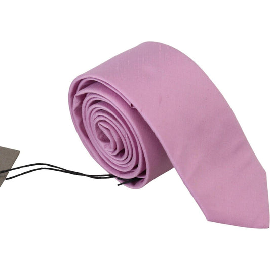 Daniele Alessandrini Elegant Silk Men's Tie in Pink Daniele Alessandrini Rosy Brown