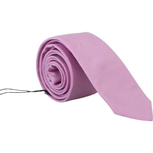 Daniele Alessandrini Elegant Silk Men's Tie in Pink Daniele Alessandrini Dark Gray