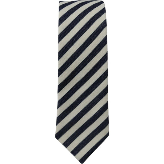 Denny Rose Elegant Italian Striped Bow Tie Denny Rose Dark Gray