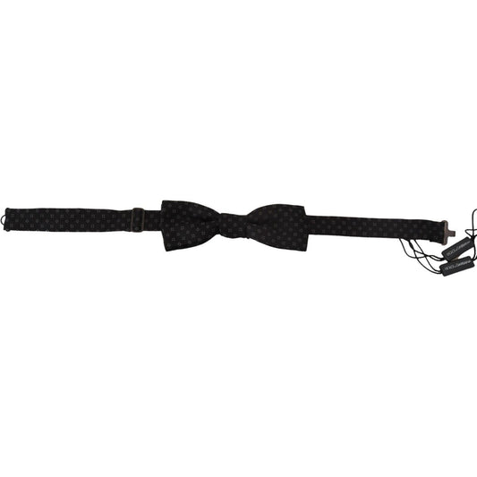 Dolce & Gabbana Elegant Silk Black Bow Tie for Men Dolce & Gabbana Black