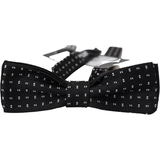 Dolce & Gabbana Elegant Black Silk Bow Tie Dolce & Gabbana Black