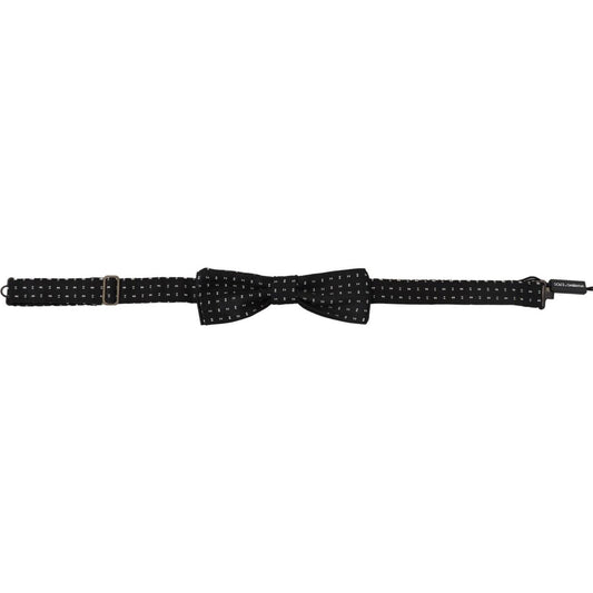 Dolce & Gabbana Elegant Black Silk Bow Tie Dolce & Gabbana Black