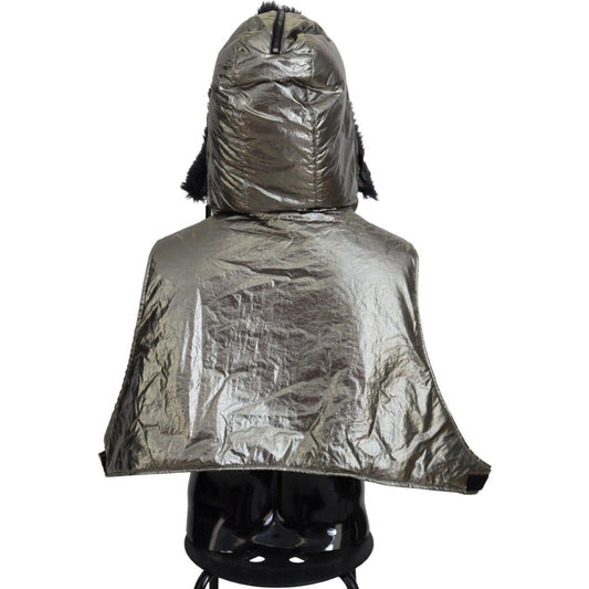 Dolce & Gabbana Elegant Silver Whole Head Wrap Hat Dolce & Gabbana Dim Gray