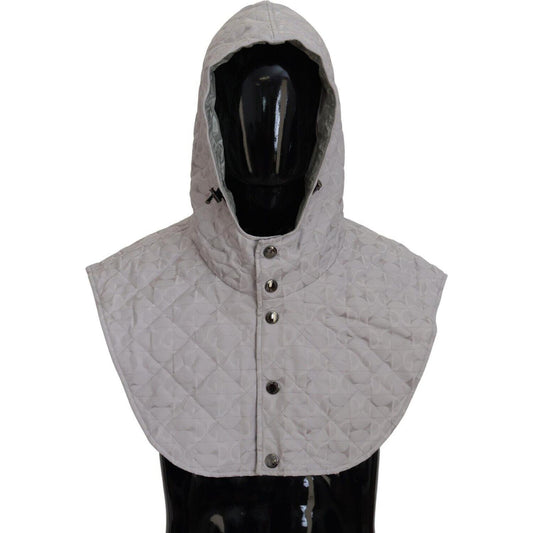 Dolce & Gabbana Elegant White Nylon Whole Head Wrap Hat Dolce & Gabbana Dark Gray