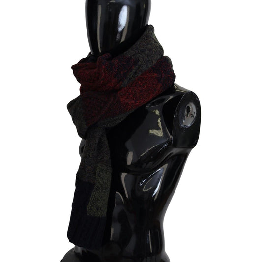 Dolce & Gabbana Elegant Wool-Cashmere Men's Scarf Dolce & Gabbana Black