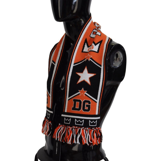 Dolce & Gabbana Elegant Multicolor Wool-Cashmere Men's Scarf Dolce & Gabbana Black