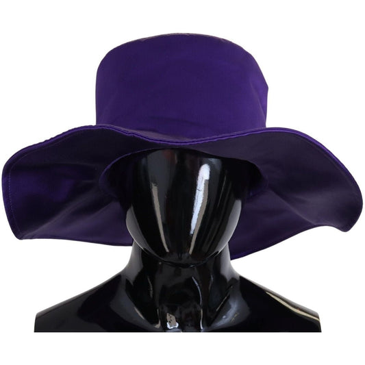 Dolce & Gabbana Elegant Purple Silk Top Hat Dolce & Gabbana Black