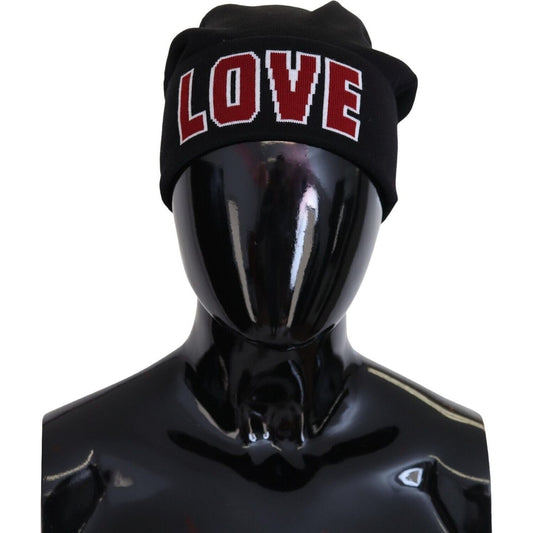 Dolce & Gabbana Elegant Black Virgin Wool Beanie Dolce & Gabbana Black