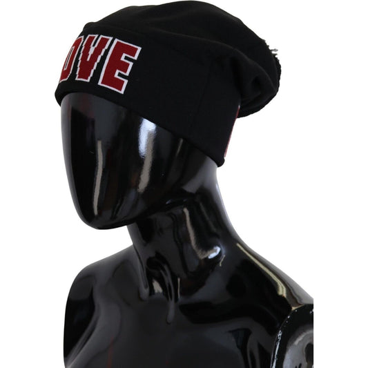 Dolce & Gabbana Elegant Black Virgin Wool Beanie Dolce & Gabbana Black