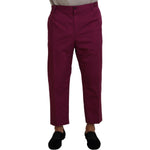 Dolce & Gabbana Elegant Magenta Cotton Stretch Pants Dolce & Gabbana Dark Slate Gray
