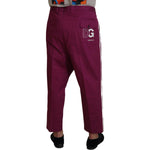 Dolce & Gabbana Elegant Magenta Cotton Stretch Pants Dolce & Gabbana Dark Slate Gray