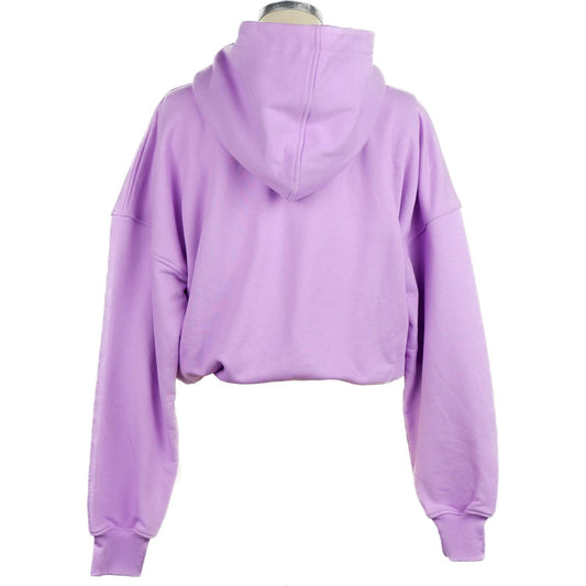 Comme Des Fuckdown Chic Purple Hooded Sweatshirt with Logo Print Comme Des Fuckdown Plum