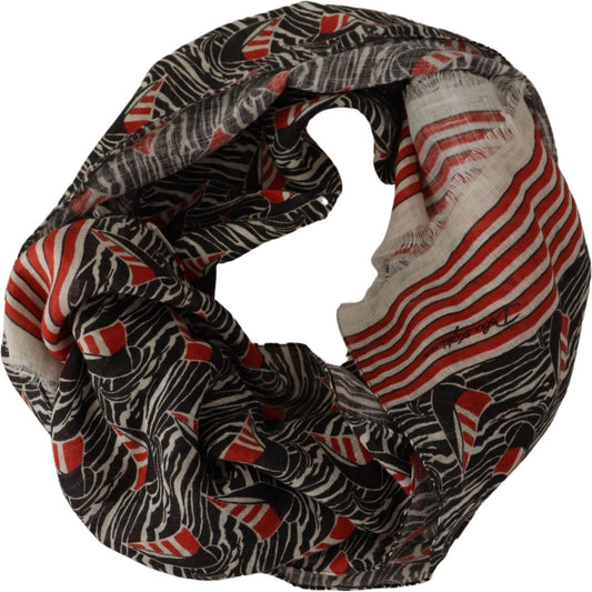 Dolce & Gabbana Elegant Striped Linen Men's Scarf Dolce & Gabbana Dark Slate Gray