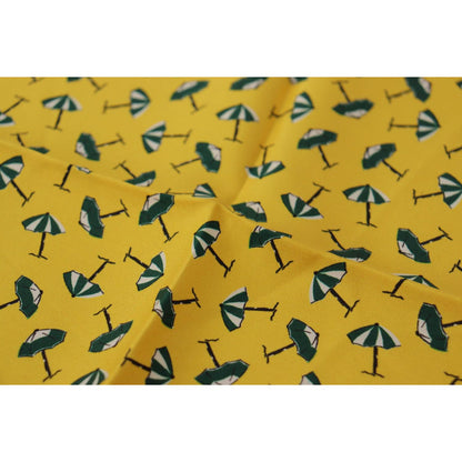 Dolce & Gabbana Yellow Printed DG Logo Square Mens Handkerchief Scarf