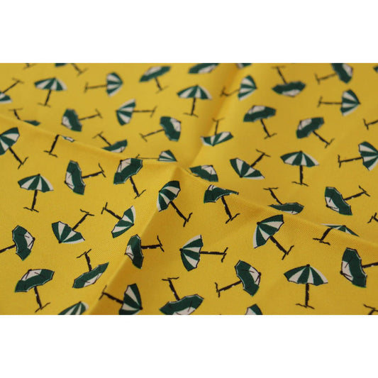 Dolce & Gabbana Elegant Silk Men's Square Scarf Wrap Dolce & Gabbana Goldenrod