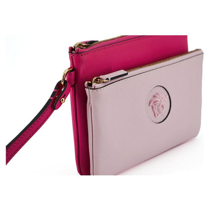 Versace Pink Calf Leather Pouch Bag Versace