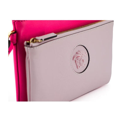 Versace Pink Calf Leather Pouch Bag Versace